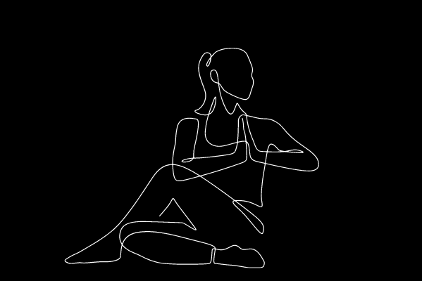 Woman doing a yoga post.