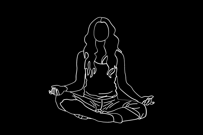 Woman doing a yoga pose.